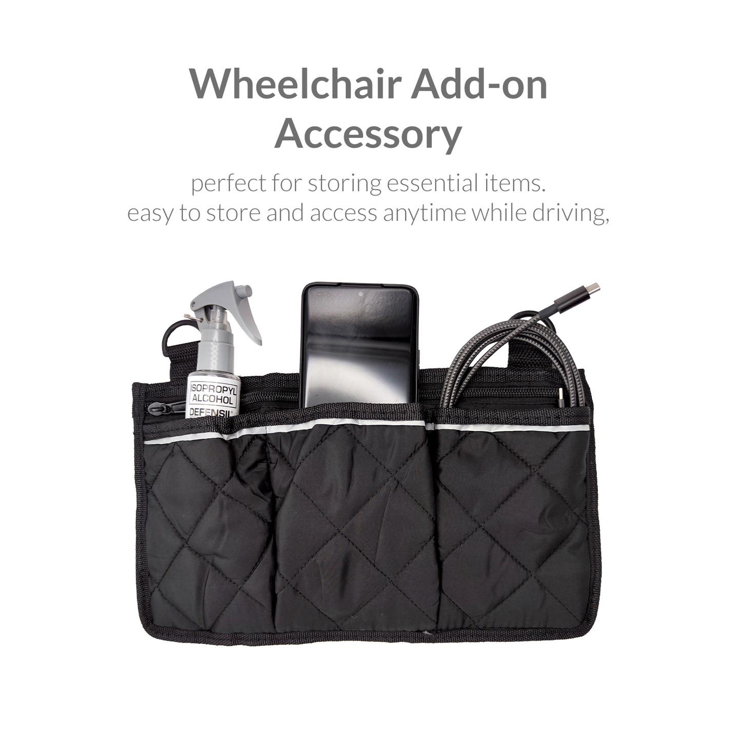 iCare attachable bag add-on accessory for Electric Wheelchair