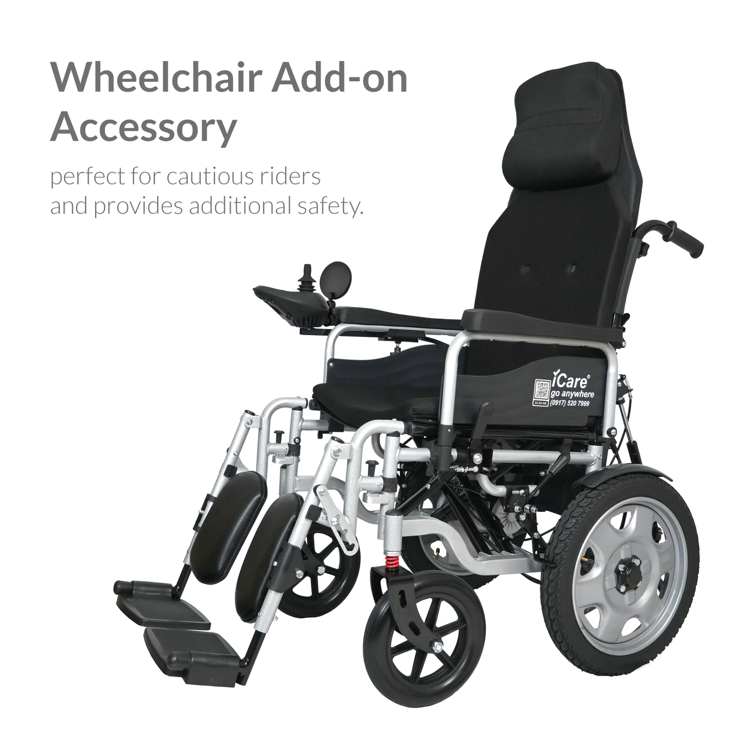 iCare Side mirror add-on accessory for Electric Wheelchair