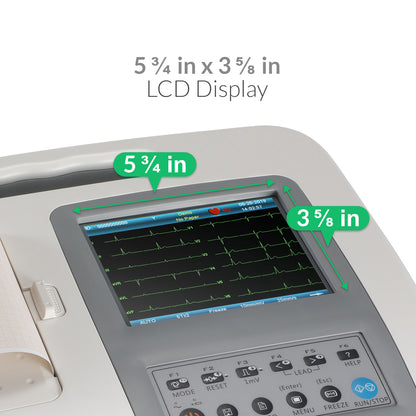 iCare® 1106L Color LCD Touch Screen 6-Channel ECG Machine (Snap Button Type/ Bulb & Clamp Type)