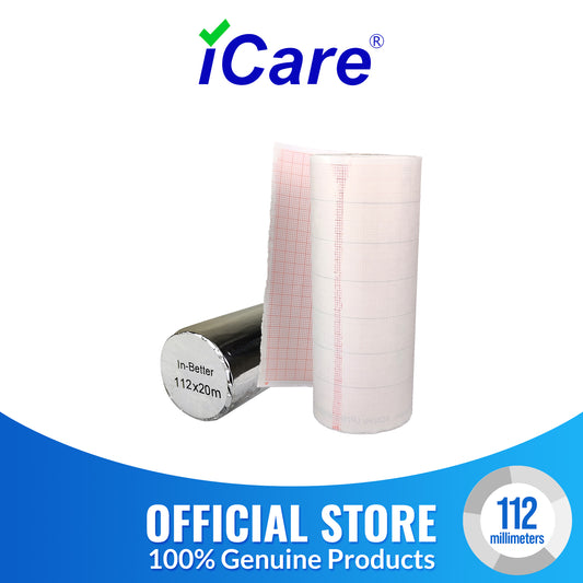 iCare® ECG Paper Rolls 112mm x 20m compatible with 1106g & 1106L ECG Device