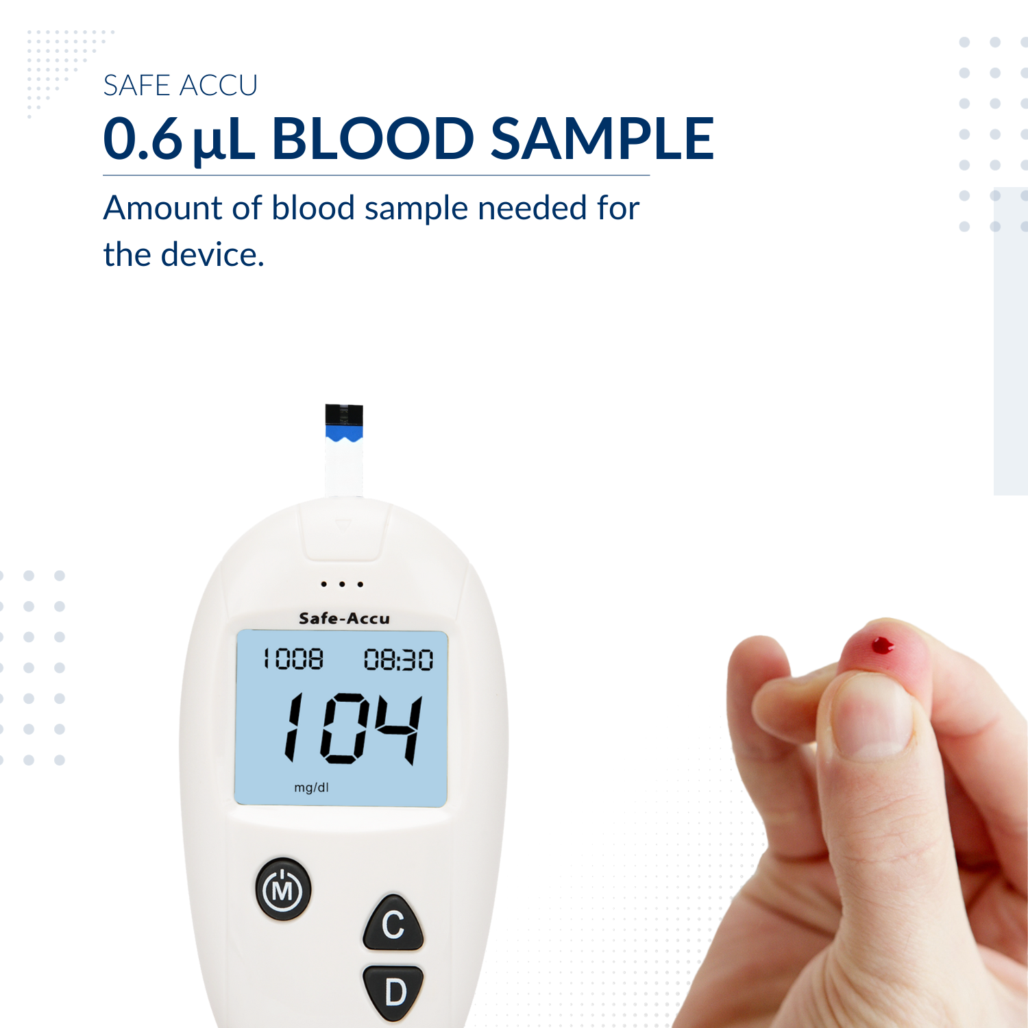 iCare® Safe Accu Blood Glucose Meter COMPLETE SET (1Meter + 25 Individually Packed Strips + 25pcs Lancets + Lancing Device) Blood Sugar Monitoring Kit SA