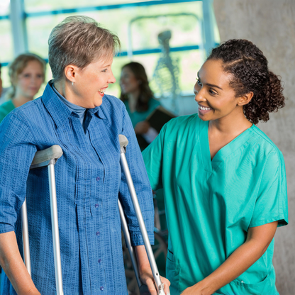 iCare® UC110 StepAid Aluminum Crutch with Adjustable Hand Grip, Adjustable Length and Anti-Slip Tip for Disability and Injury Support