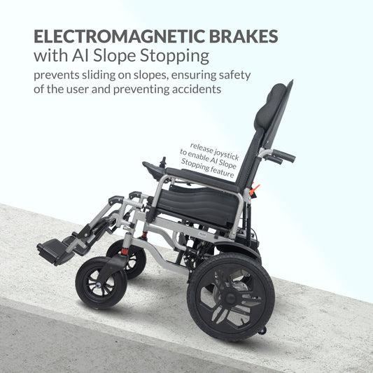 iCare® E510 Power New Model Adjustable Electric Wheelchair(110kg Load Limit, 50kg Wheelchair Weight)
