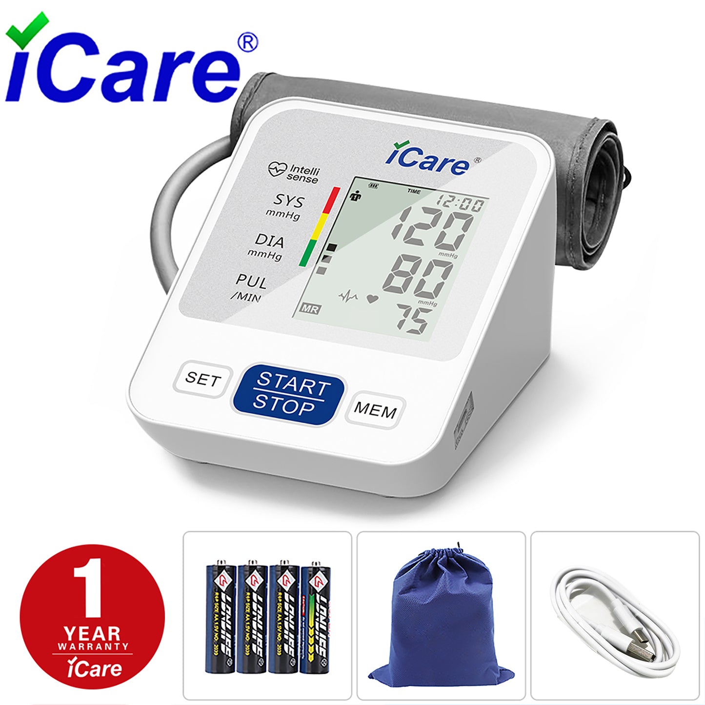 iCare® CK238 Automatic Digital Blood Pressure Monitor / Digital Sphygmomanometer  Small arm cuff 22-32cm