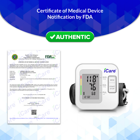 iCare® CK220 Automatic Digital Blood Pressure Monitor / Digital Sphygmomanometer Large arm cuff 22cm-42cm