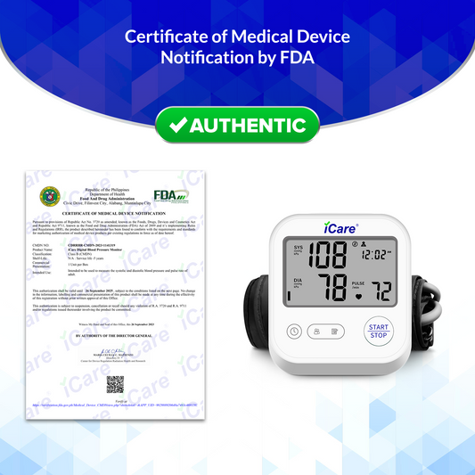 iCare® CK222 Automatic Digital Blood Pressure Monitor / Digital Sphygmomanometer Large arm cuff 22cm-42cm Type-C USB Port