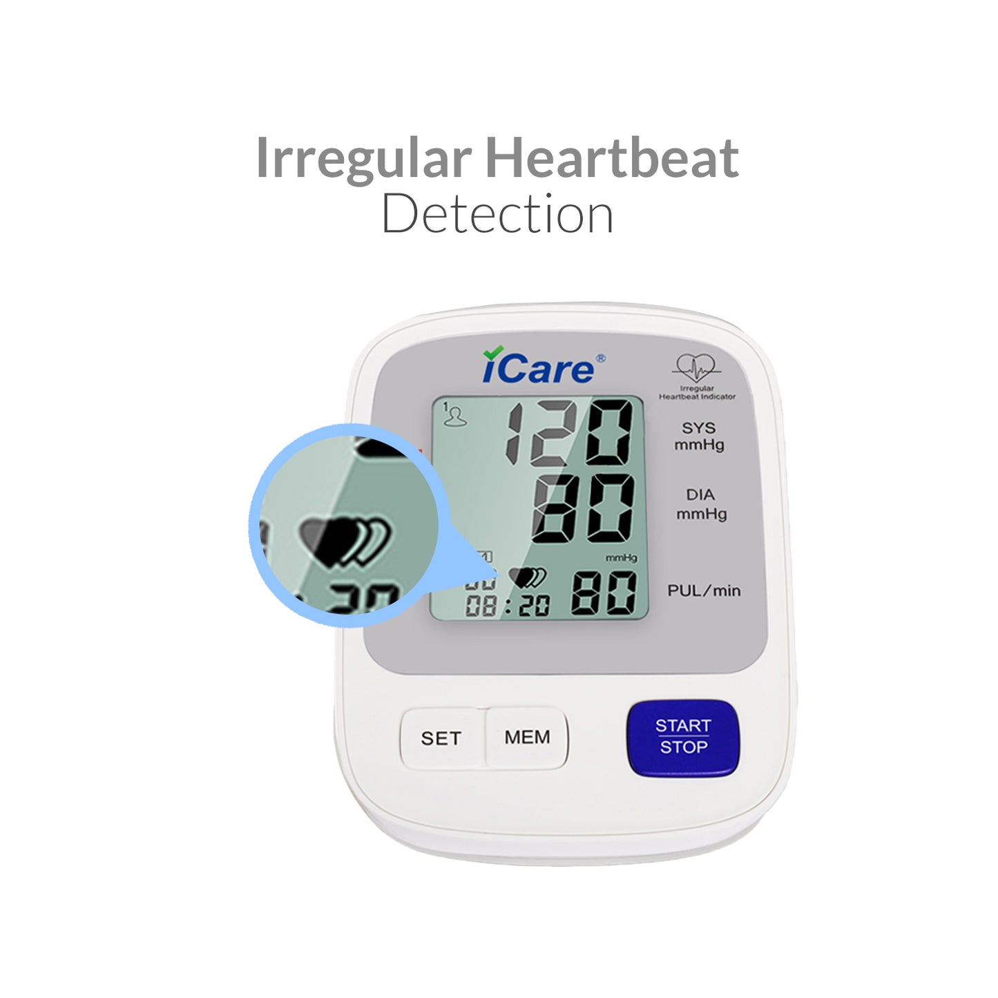 iCare® CK818 Automatic Digital Blood Pressure Monitor / Digital Sphygmomanometer Medium arm cuff 22-36cm