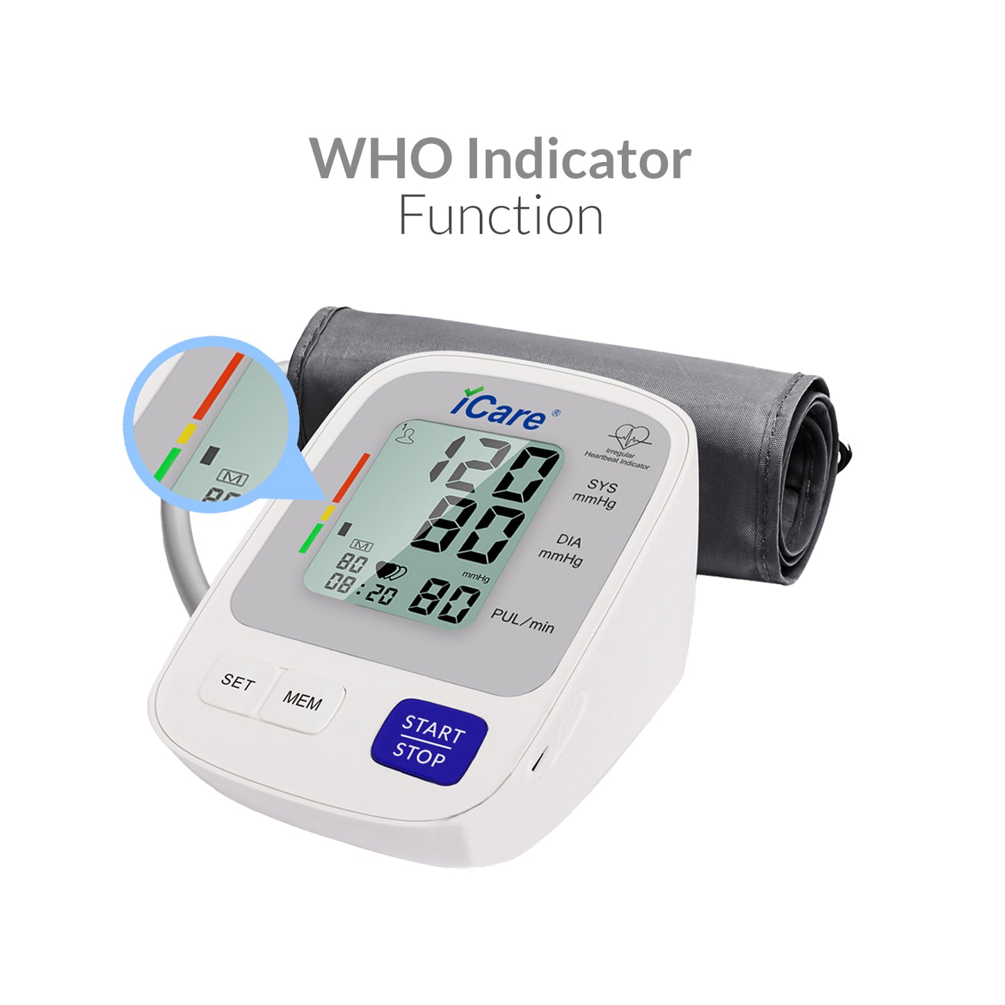 iCare® CK818 Automatic Digital Blood Pressure Monitor / Digital Sphygmomanometer Medium arm cuff 22-36cm