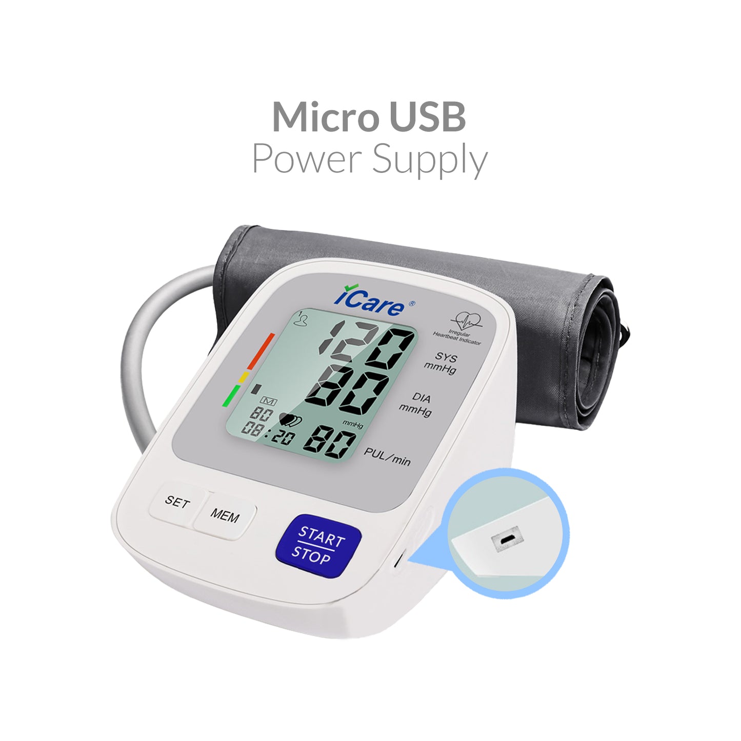 iCare® CK818 Automatic Digital Blood Pressure Monitor / Digital Sphygmomanometer Medium arm cuff 22-36cm