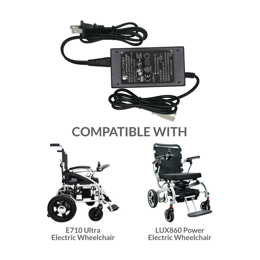 iCare® Battery Lithium-Ion Charger ONLY COMPATIBLE WITH E710 Ultra and LUX860 Wheelchair