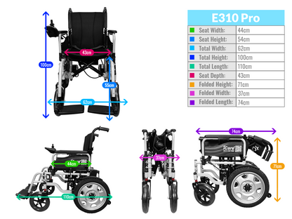 iCare E310-XM Heavy Duty Electric Wheelchair