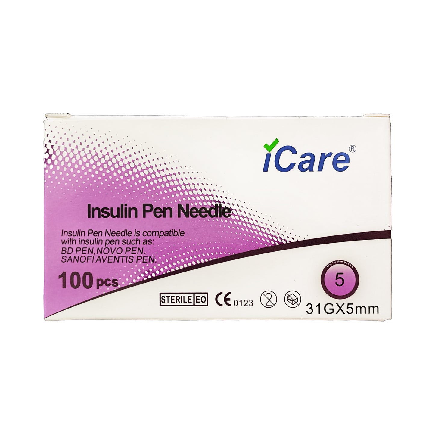 iCare® Insulin Pen Needle 100pcs. (31G x 5mm)