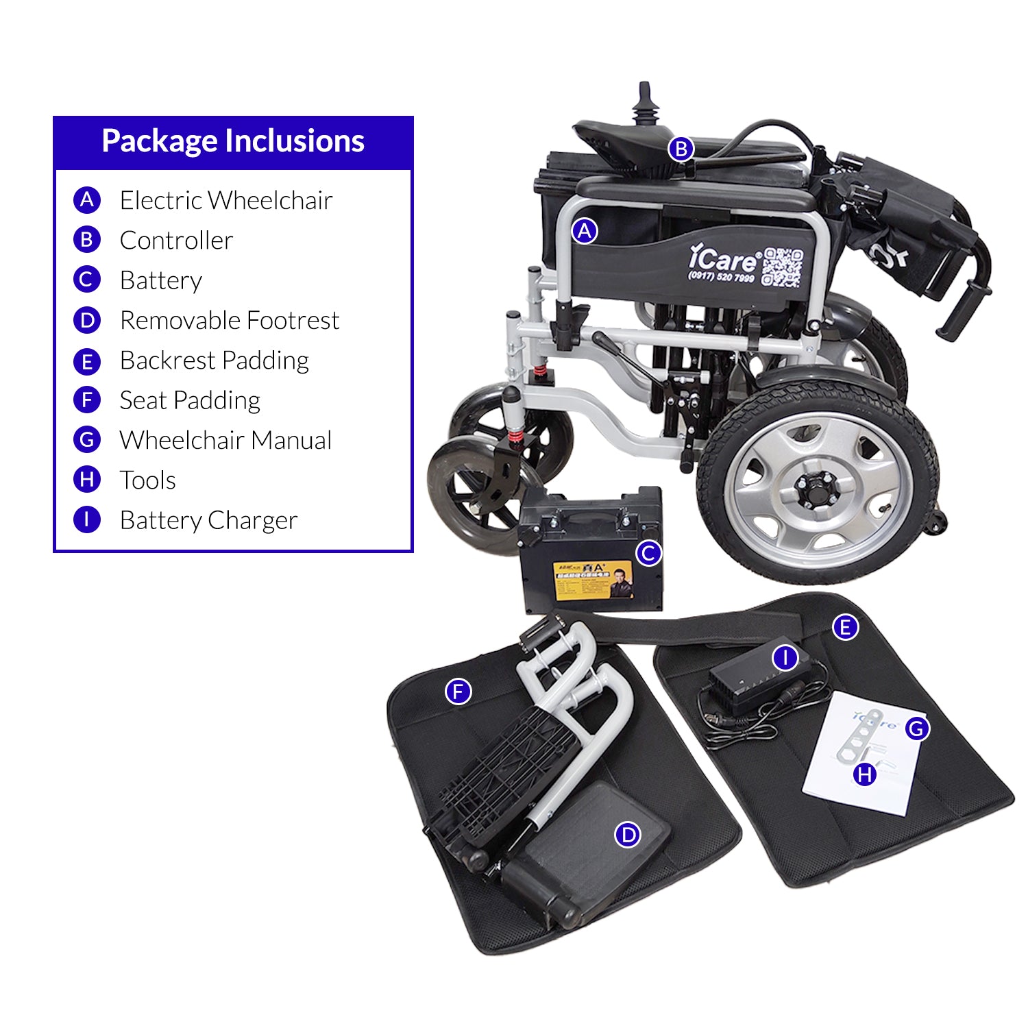 iCare E310-XM Heavy Duty Electric Wheelchair