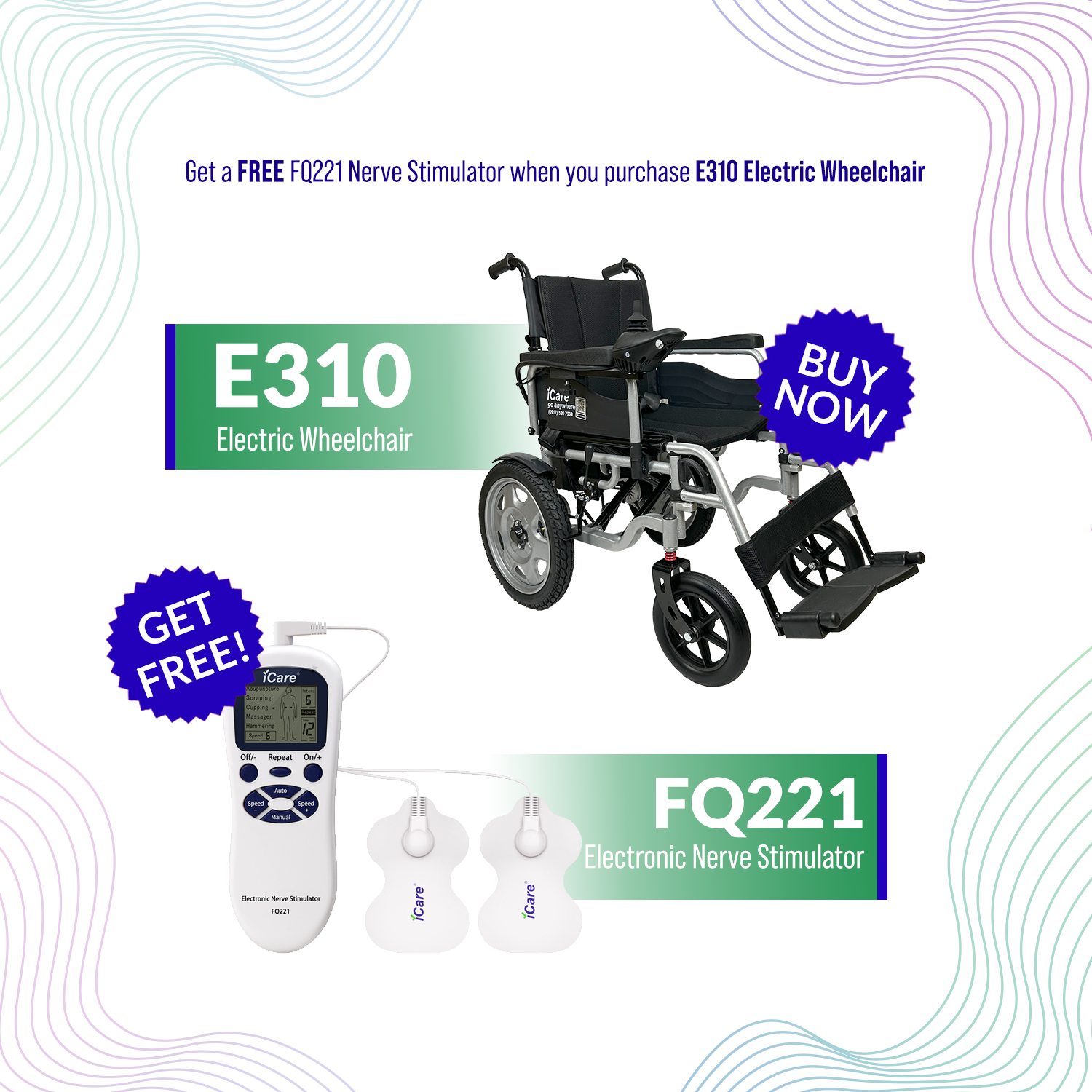 iCare E310-XM Heavy Duty Electric Wheelchair