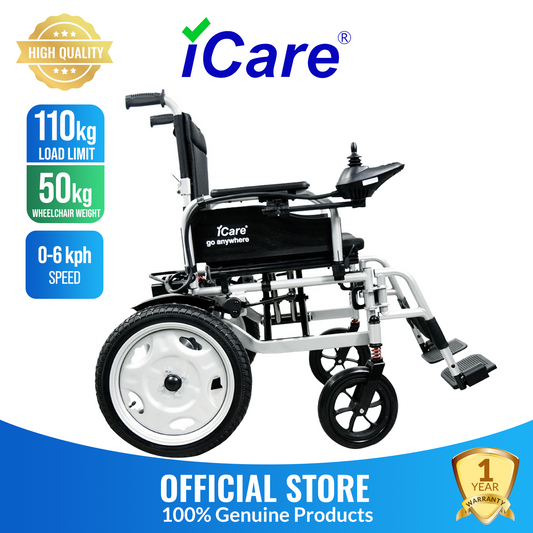 iCare® E310 Pro Electric Wheelchair HEAVY DUTY (110kg Load Limit, 50kg Wheelchair Weight)