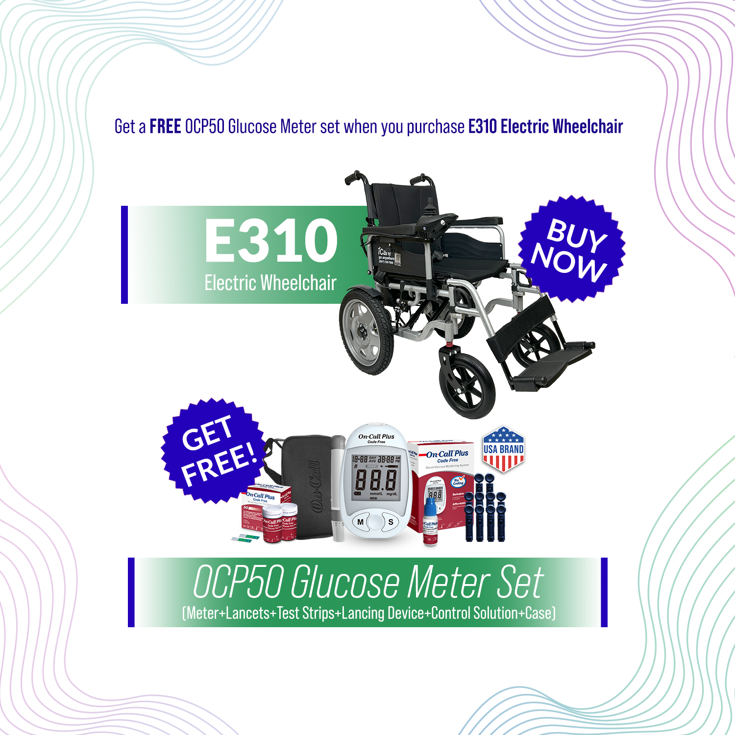 iCare E310-XM Heavy Duty Electric Wheelchair