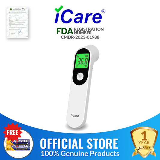 iCare® E66 Contactless Infrared Forehead Thermometer with Fever Alarm for Adults, Children Batteries Included