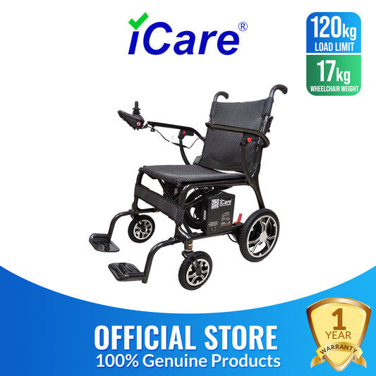 iCare EX920 Lightweight Foldable Electric Wheelchair with Carbon Fiber Frame