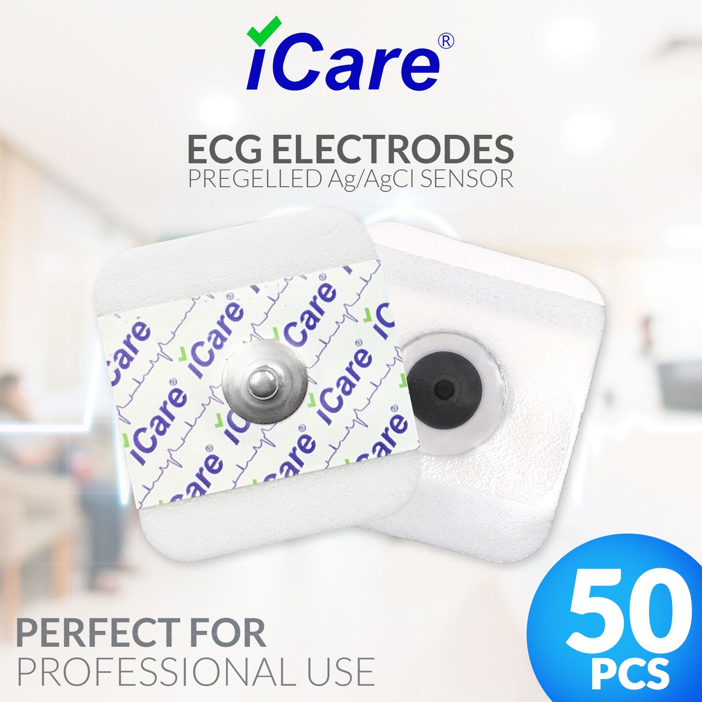 iCare® ECG Electrode Pads 50pcs per Pack