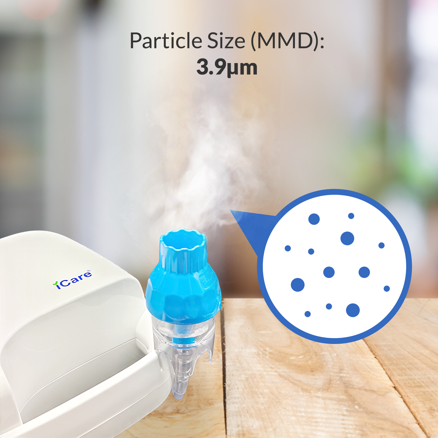 iCare N63 NebuLuxe Compressor Nebulizer with Choice of Mask Nebulizer Kit