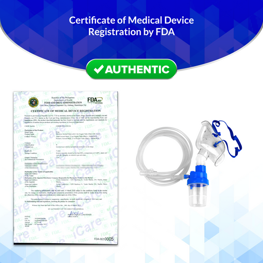 iCare® NM06-001HC Nebulizer Kit (High Capacity 30mL) with Adult Aerosol Mask, 2.1m Oxygen Tube