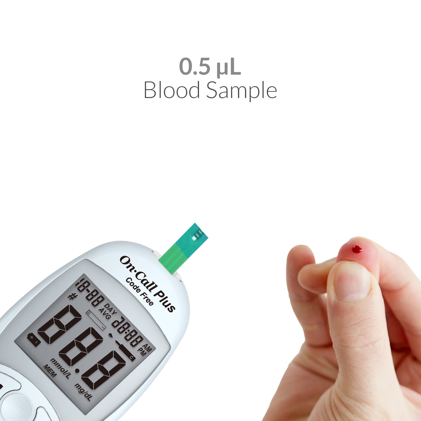 iCare OnCall Plus Code-Free Glucose Meter with 200 Test Strips and 210 Lancets