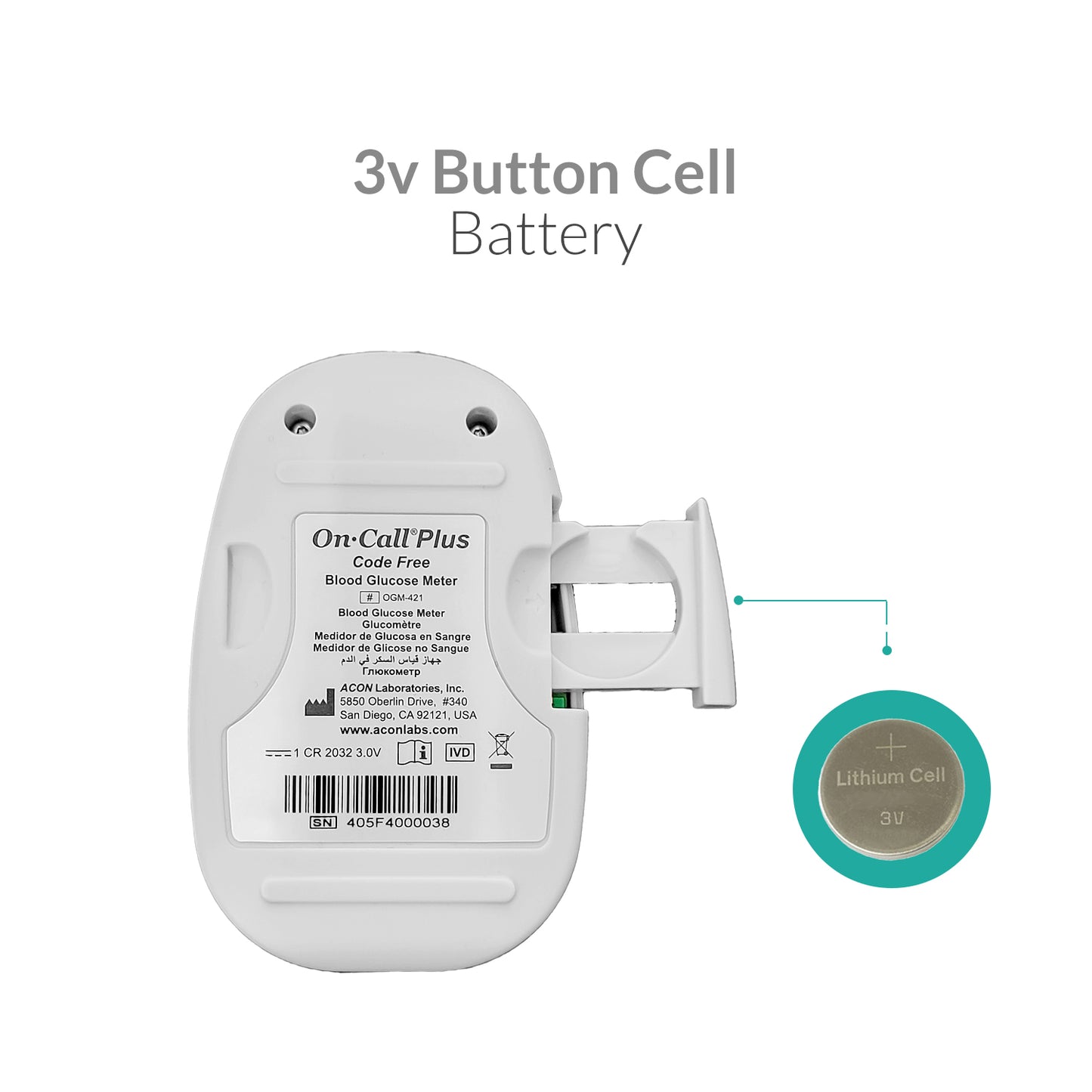iCare® On Call Plus Code Free Blood Glucose Meter (COMPLETE SET) Blood Sugar Monitoring Kit