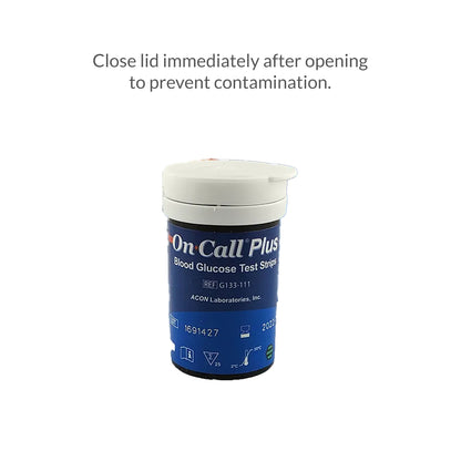 iCare® On Call EZII Test Strips 25/50/100 Pieces in Vial with Free Sterile Lancets➜ ONLY COMPATIBLE WITH EZII GLUCOSE METER