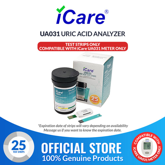 iCare Uric Acid Test Strips for iCare UA031 Uric Acid Analyzer 25pcs Test Strips ONLY