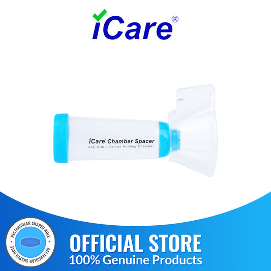 iCare® S1 Chamber Spacer (NO INHALER INCLUDED) for Adults with Large Mask, Fit Any Size, Sealed Package, Clean and Safe, for with your Asthma Inhaler, Ventolin via Chamber Spacer