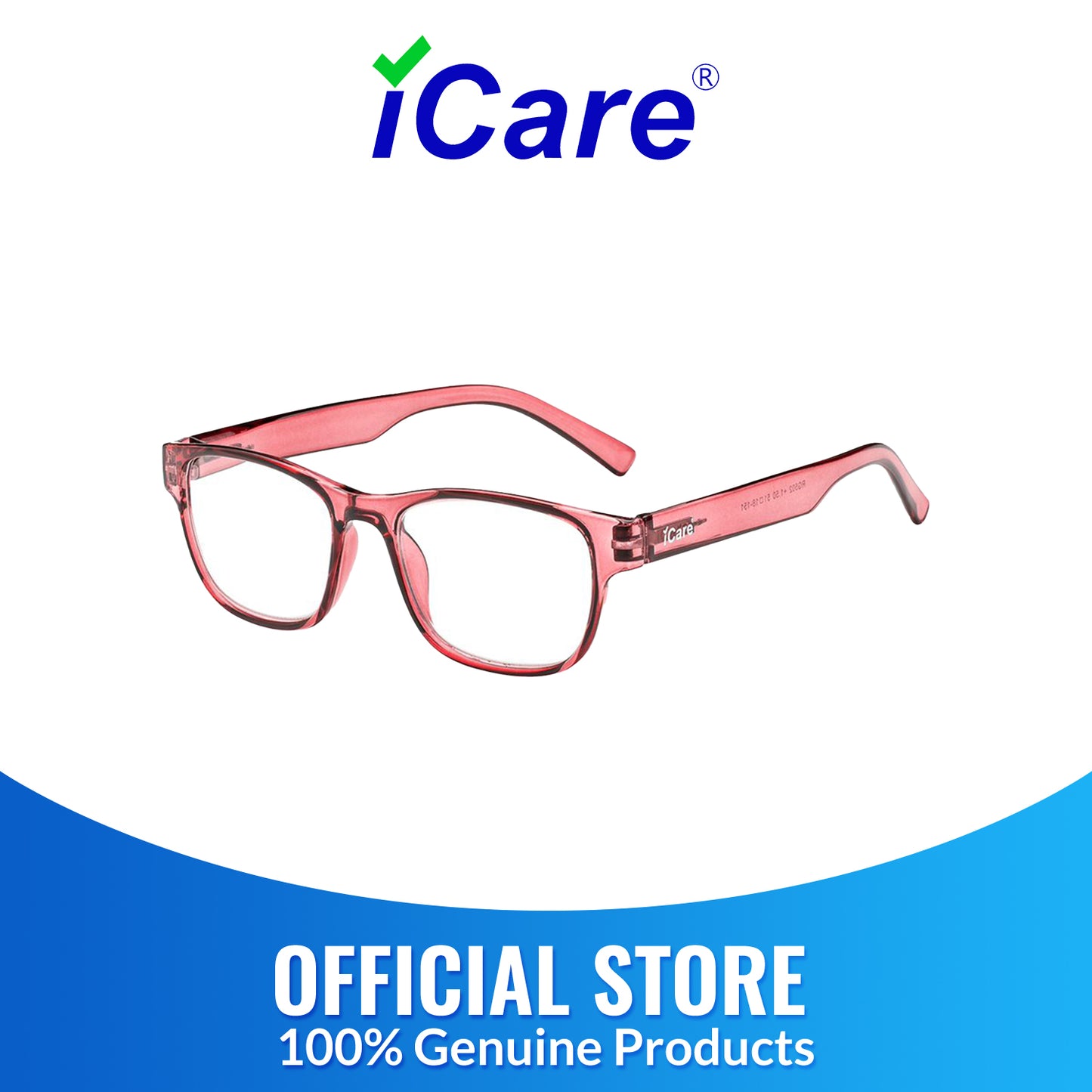 iCare® RS502 Pink Oval Reading Glasses