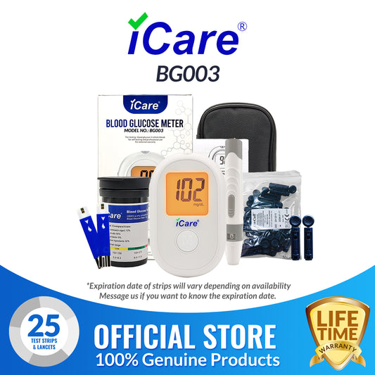 iCare BG003 Blood Glucose Monitor Complete set + 25pcs Test Strips & 25pcs Lancet