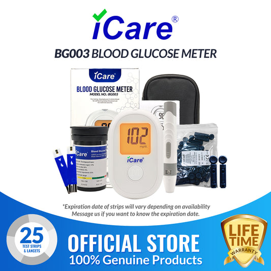 iCare BG003 Blood Glucose Monitor Complete set + 25pcs Test Strips & 25pcs Lancet