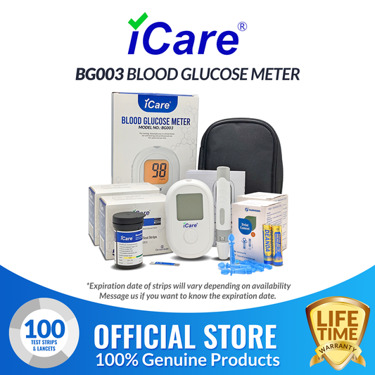 iCare BG003 Blood Glucose Monitor Complete set + 100pcs Test Strips & 100pcs Lancet