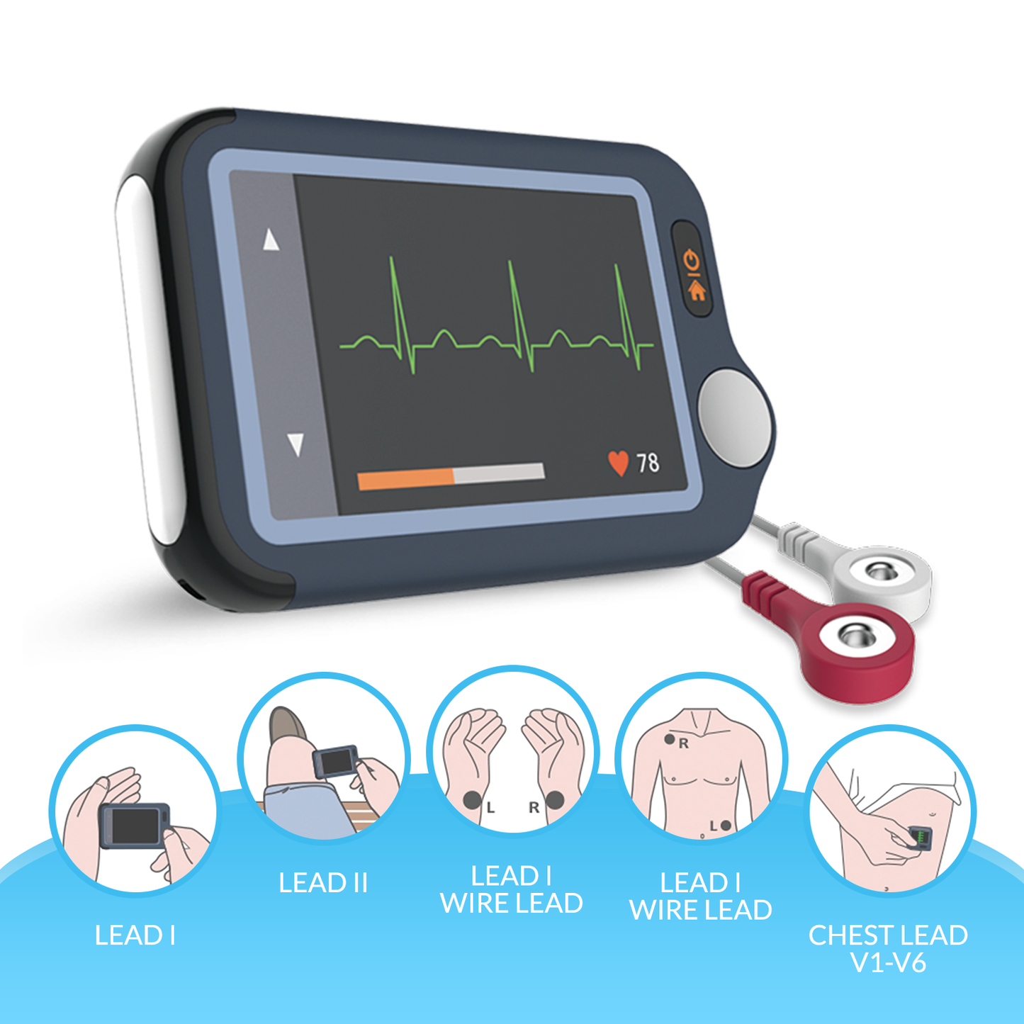 iCare® PB-20 Portable ECG Monitor (for iPhone & Android, Mac & Windows)Wireless EKG Monitoring Device