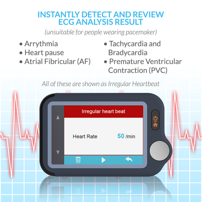 iCare® PB-20 Portable ECG Monitor (for iPhone & Android, Mac & Windows)Wireless EKG Monitoring Device