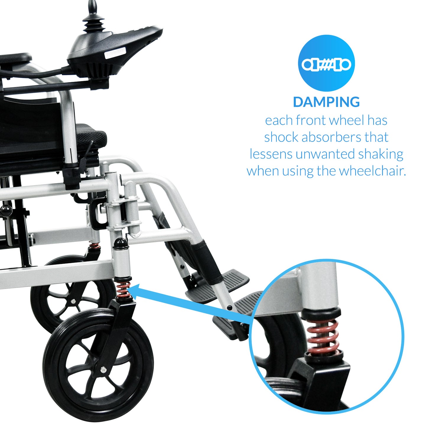 iCare® E310 Pro Electric Wheelchair HEAVY DUTY (110kg Load Limit, 50kg Wheelchair Weight)