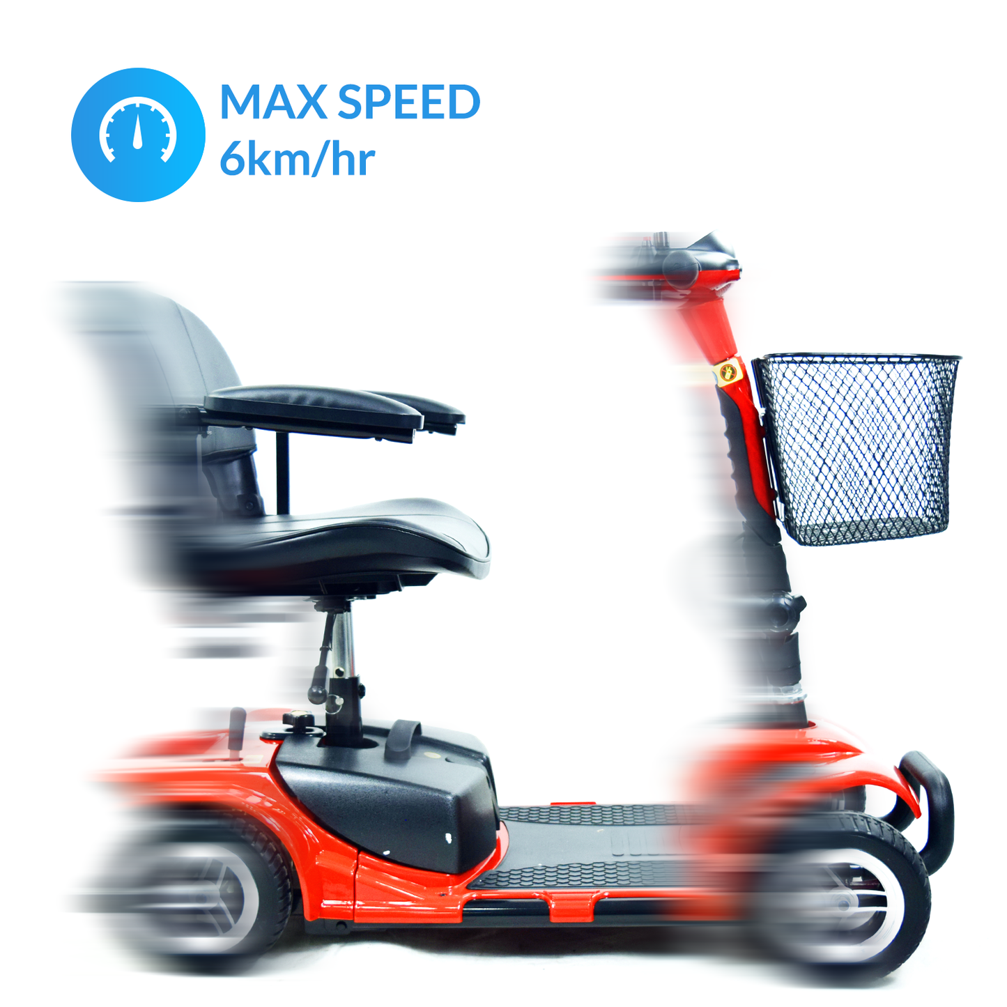 iCare® EB690 Electric Mobility Scooter - Wheelchair (100kg Load Limit, 50kg Wheelchair Weight)
