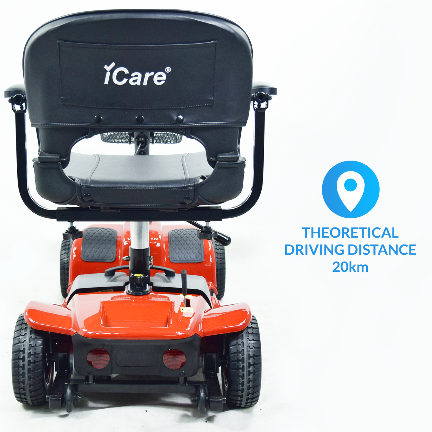 iCare® EB690 Electric Mobility Scooter - Wheelchair (100kg Load Limit, 50kg Wheelchair Weight)